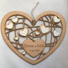Dřevěné svatební srdce