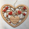 Dřevěné svatební srdce