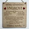 Dřevěná cedulka pro vnuka - originální dárek