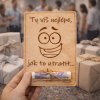 Dřevěné přání na peníze - originální dárek