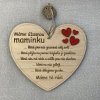 Dřevěná srdce Úžasná maminka 20 cm