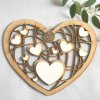 Dřevěné srdce se srdíčky