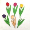Zápich dřevěný tulipán 15 cm, 6 barev