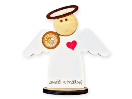 Anděl strážný dřevěný