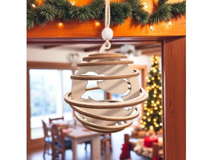 Sada vánočních ozdob spirály"jezevčík"6ks.