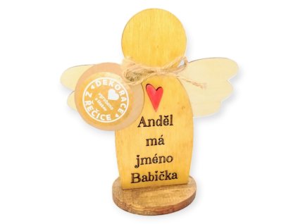 Dřevěný anděl babička