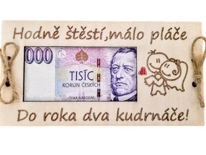 Svatební karta na bankovku
