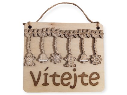 Vánoční cedulka "Vítejte"