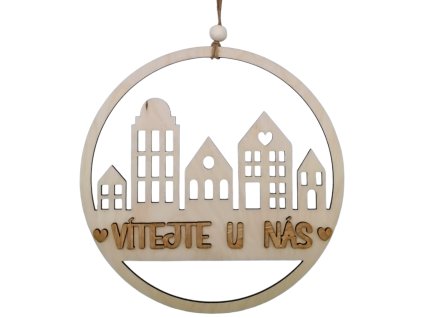 Cedulka "vítejte u nás"30cm