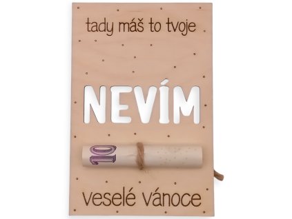 Dárková kartička na bankovku "NEVÍM"