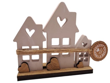 Domečky dekorační šedé