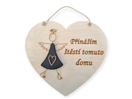 Dekorační srdce 25cm♥️"Anděl"