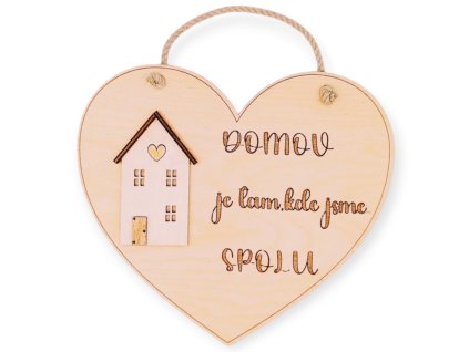 Srdce dřevěné 20cm.