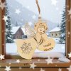 Dřevěný anděl vánoční 3D 1