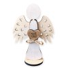 Dřevěný anděl štěstí  bílý 16 cm♥️