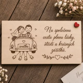 💍 Dárková krabička na peníze pro novomanžele 💍 Darujte svatební finanční příspěvek originálně. Elegantní gravírovaná...
