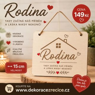 🏡 Rodina – místo, kde vznikají ty nejkrásnější vzpomínky ❤️ Hledáte originální dekoraci na dveře nebo do svého domova?...
