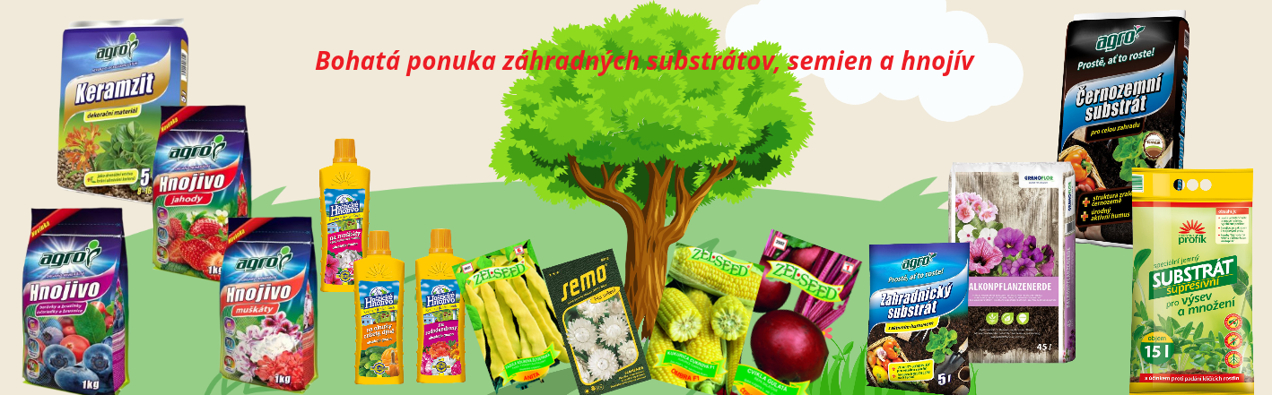 Semená, hnojivá a substráty