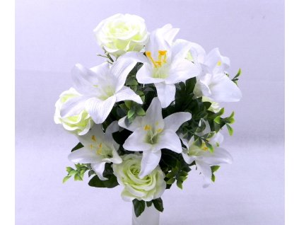 Kytica ľalie, ruže 43 cm