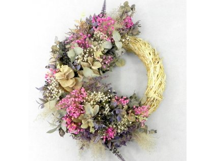 Veniec zo sušených kvetov 40 cm