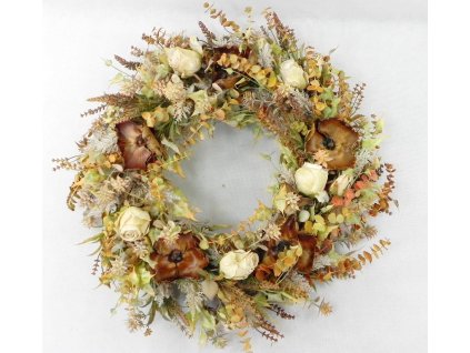 Veniec zo sušených kvetov 55 cm