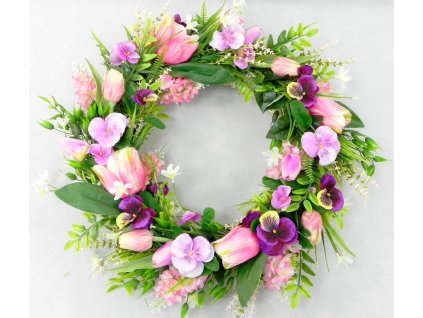 Jarný veniec so sirôtkami 50 cm