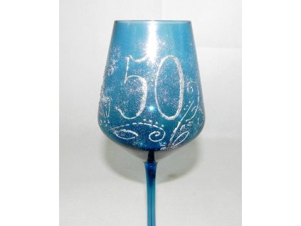 Pohár výročný 50 modrý