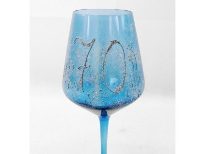 Pohár výročný 70 modrý