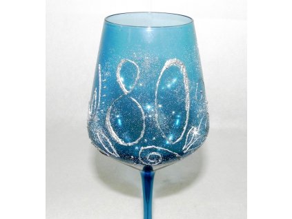 Pohár výročný 80 modrý