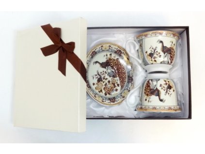 Súprava porcelánová pávy