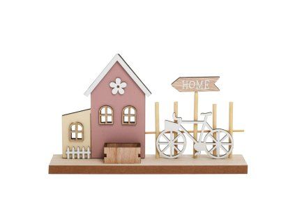Domček s bicyklom 20 cm
