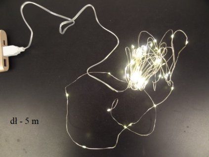 LED drôtik 5 m, 50LED