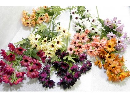 Margaréty imitácia sušených kvetov 90 cm