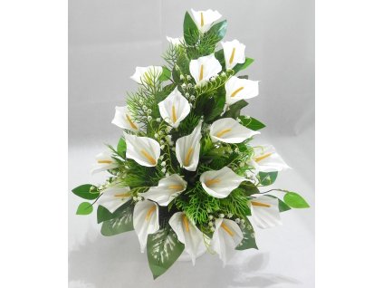 Ikebana spomienková - kaly, 56 cm