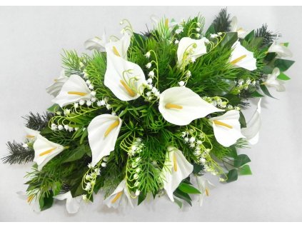 Ikebana spomienková - kaly, 80 cm