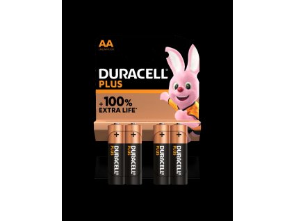 Blister of 4 x Duracell Alkaline Batteries 15V Plus AA LR6 MN1500