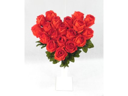KYTICA v tvare srdca umelé ruže 50 cm