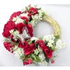 Veniec na dvere s pivóniami 50 cm