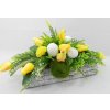 Jarný aranžmán s húsatkom a vajíčkami 55 cm