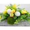 Jarný aranžmán s húsatkom a vajíčkami 55 cm