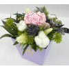 ARANŽMÁN valentínsky - stabilizovaná ruža 17 cm