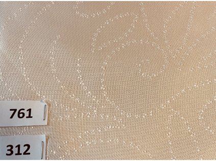 312 761 CREPE TAFT VYTKÁVANÝ SMETANOVÝ K10