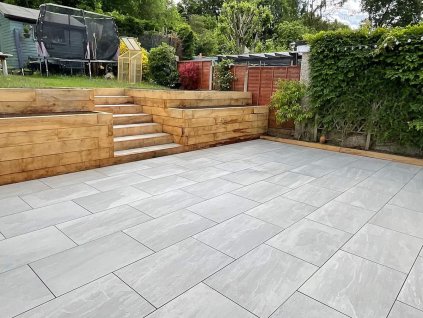 Kandla grey premium porcelain paving slabs 600x900