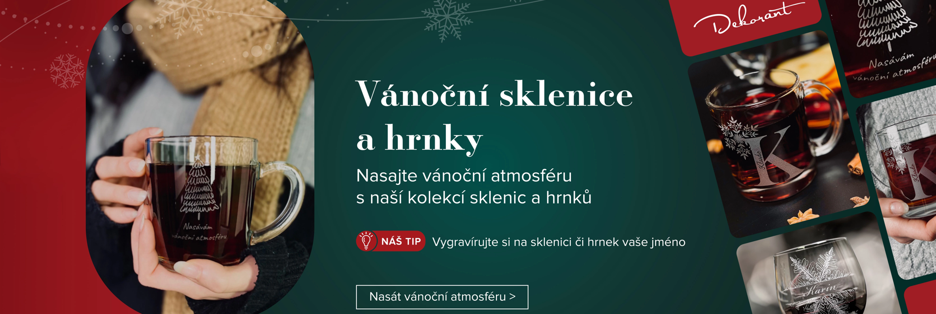 Vánoční sklenice a hrnky