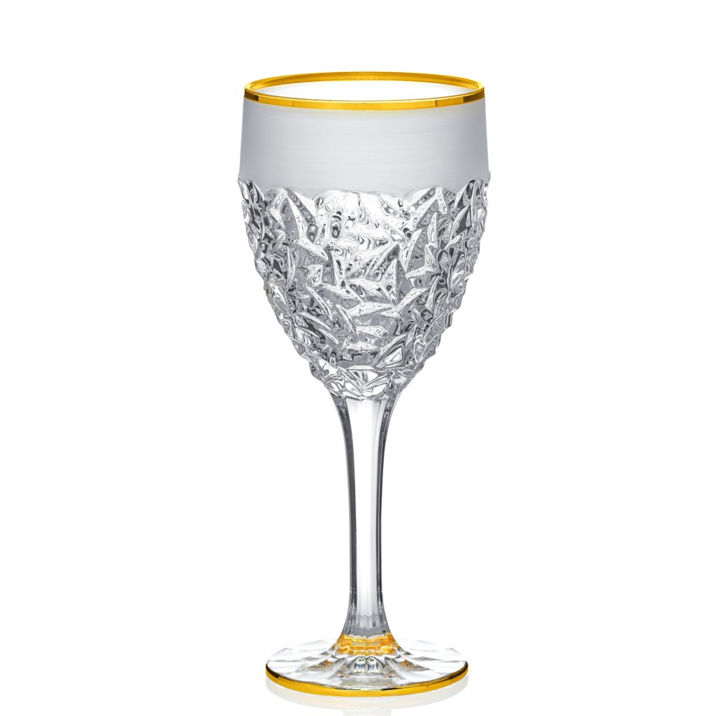 Bohemia Jihlava zlatem dekorované sklenice na červené víno Nicolette 320 ml 6KS