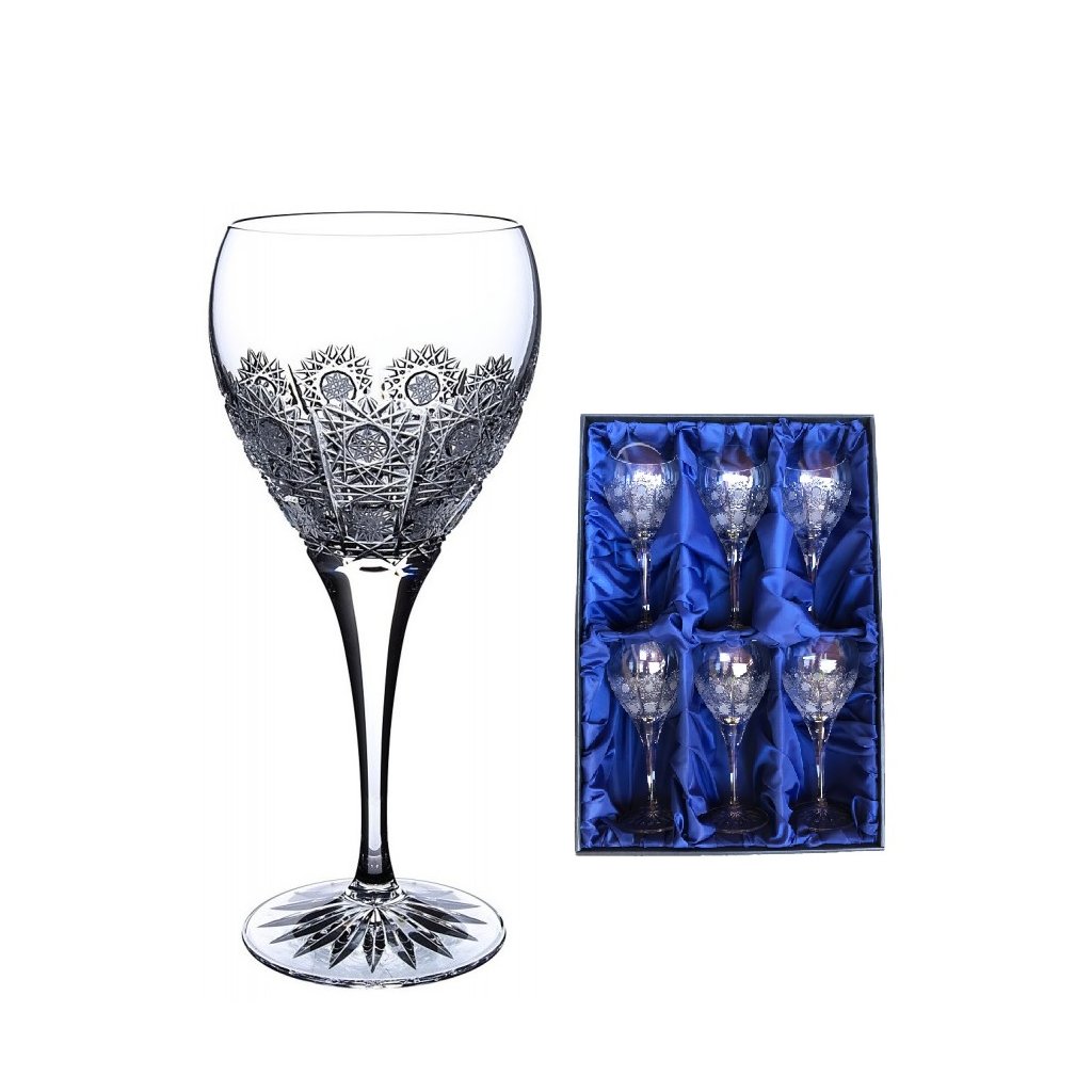 Bohemia Crystal ručně broušené sklenice na bílé víno 500pk 270 ml 6KS