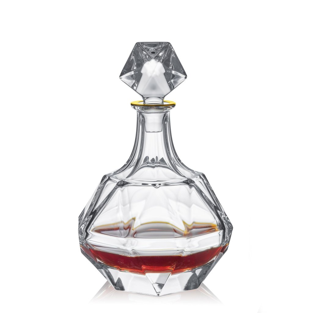 Bohemia Jihlava zlatem dekorovaná karafa na whisky Havana 500 ml