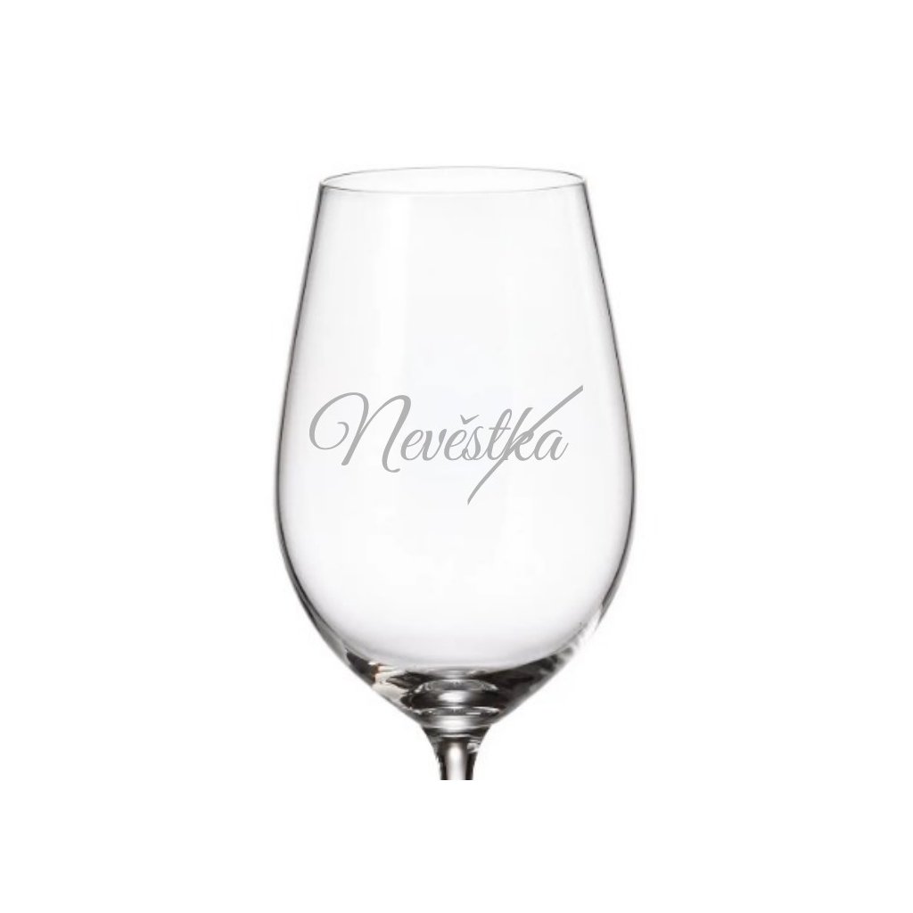 Sklenice na víno pro nevěstu NEVĚSTKA 350 ml 1KS