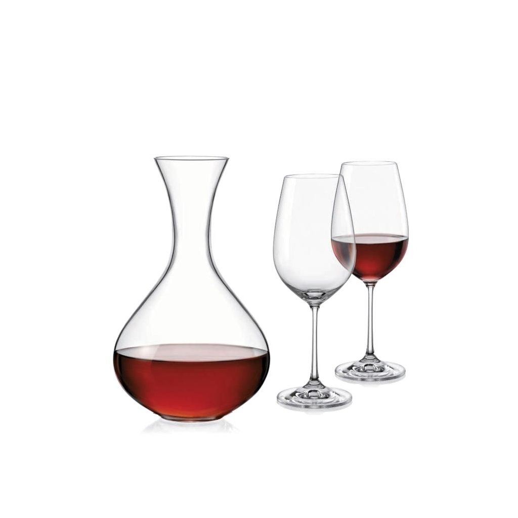 Crystalex sada sklenic a karafy na červené víno Viola 1+2