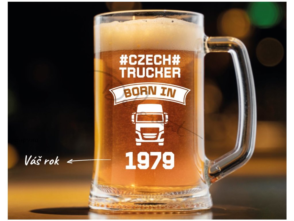Pivní půllitr pro kamioňáka CZECH TRUCKER